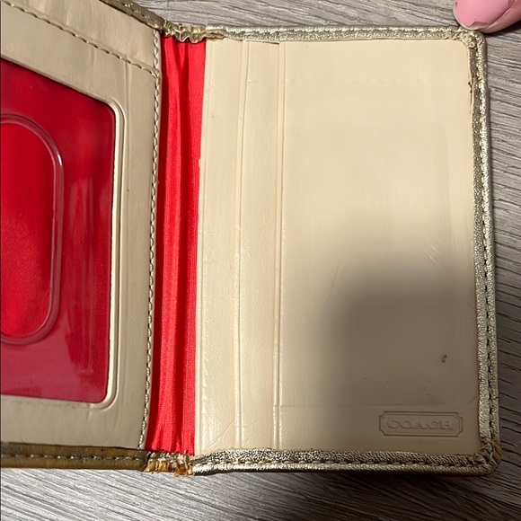 Coach Tan and Purple Card Holder - Picture 3 of 4